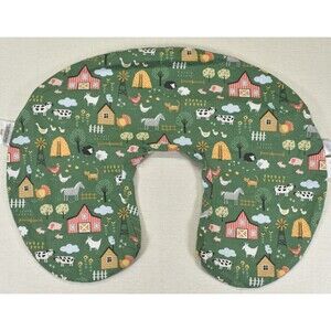Boppy Nursing Pillow Cover Green Farm Animal Print Barn Cow Slipcover